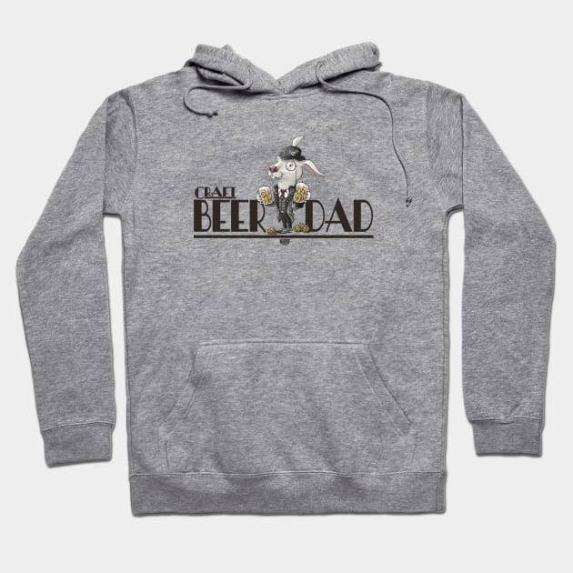 Craft Beer Rabbit Dad Hoodie by Mudge